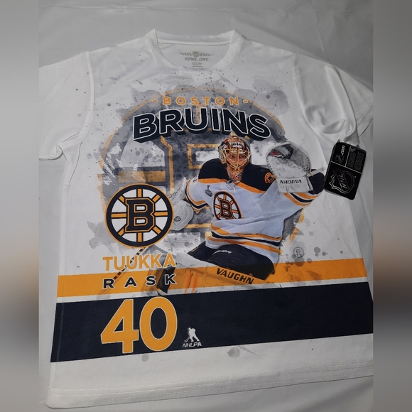 NHL | Levelwear NWT Boston Bruins Rask 40 White Tshirt Size 14/16 - Picture 6 of 7